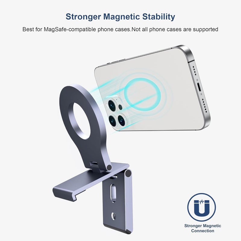 Itramax Continuity Camera Mount for Desktop Monitor&iMac,iPhone Webcam Stand,Magnetic Monitor Mount,Desktop Screen Continuity Holder for MagSafe iPhone 17 Air 16 15 14 13 12 Pro Max,Mac,TV,Laptop - Image 4